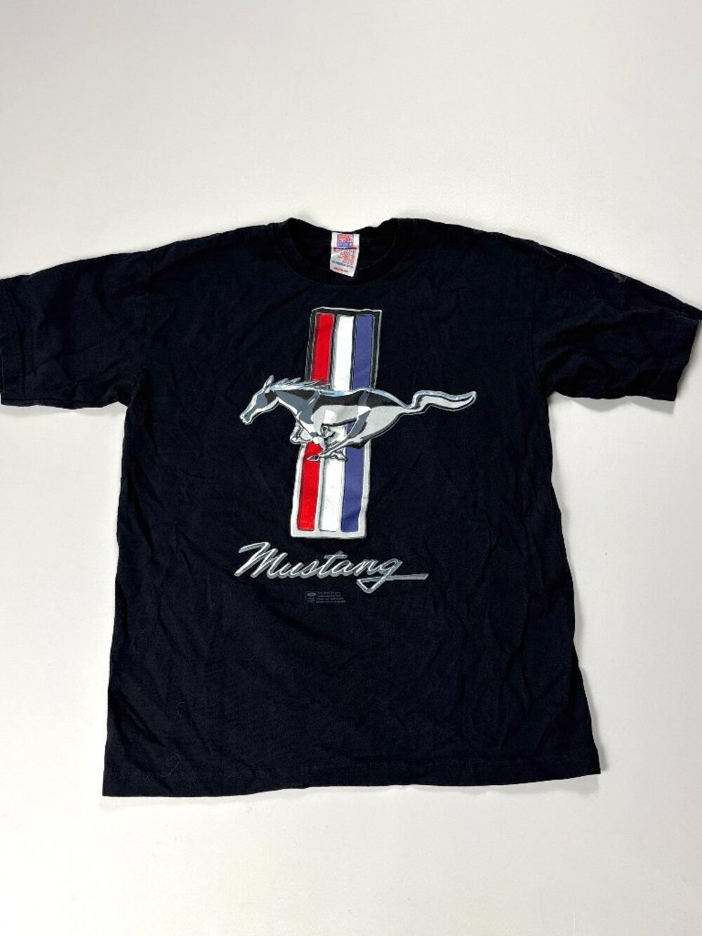 Ford Motor Company Mustang T Shirt Black Sz M USA Car Auto Bayside